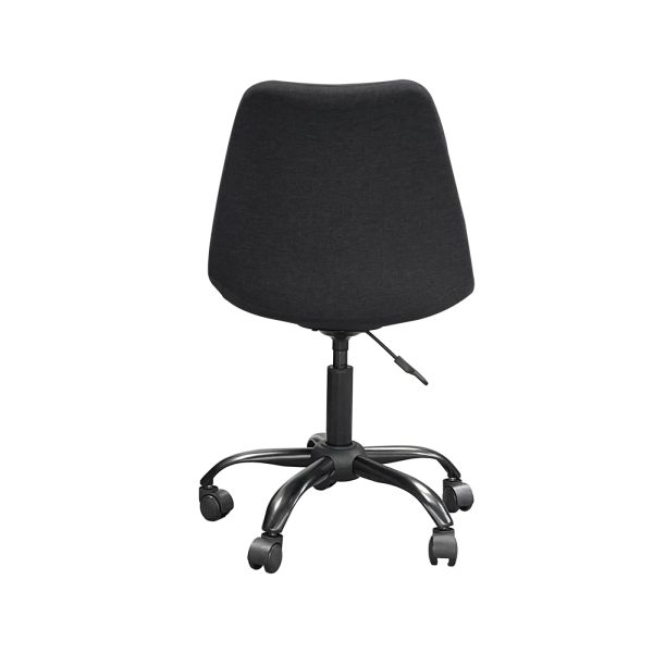 VDD - Stoffen kuipstoel - wielframe - verrijdbaar - zwart - Meubel Plein