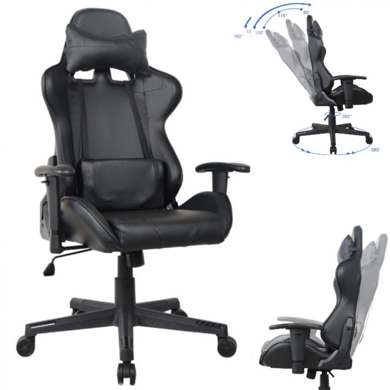 VDD Gaming Gamestoel Thomas - Ergonomische Gaming Stoel - Zwart