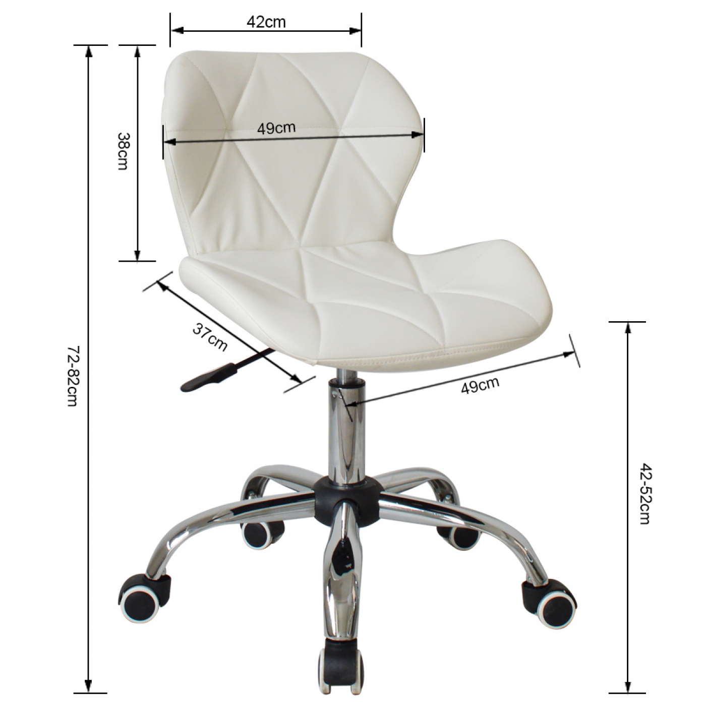 Bureaustoel modern design - directiestoel - hoogte verstelbaar - wit - Meubel-Plein Bureaustoel modern design - directiestoel - hoogte verstelbaar - wit - Meubel-Plein