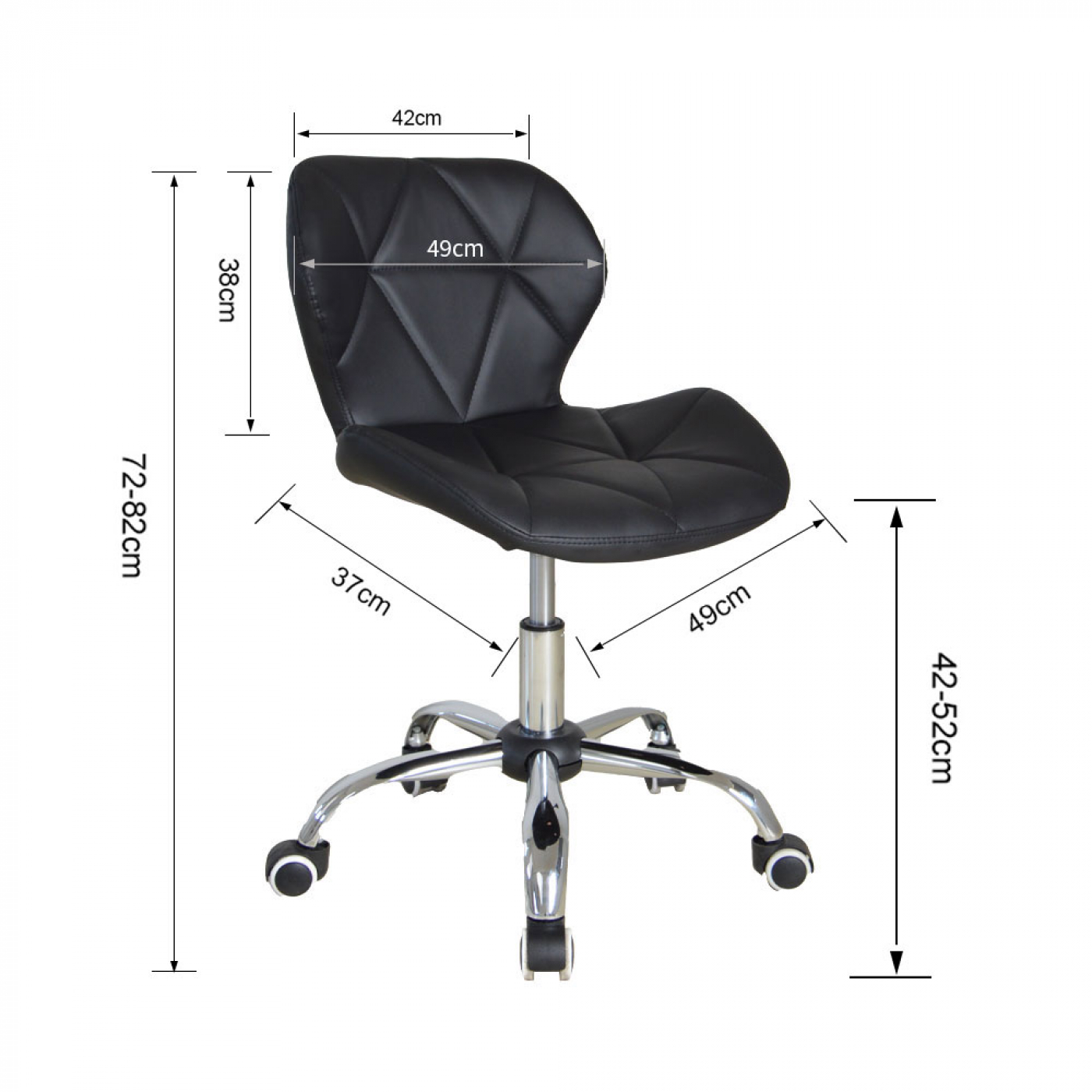 Bureaustoel modern design - directiestoel - hoogte verstelbaar - zwart - Meubel-Plein Bureaustoel modern design - directiestoel - hoogte verstelbaar - zwart - Meubel-Plein