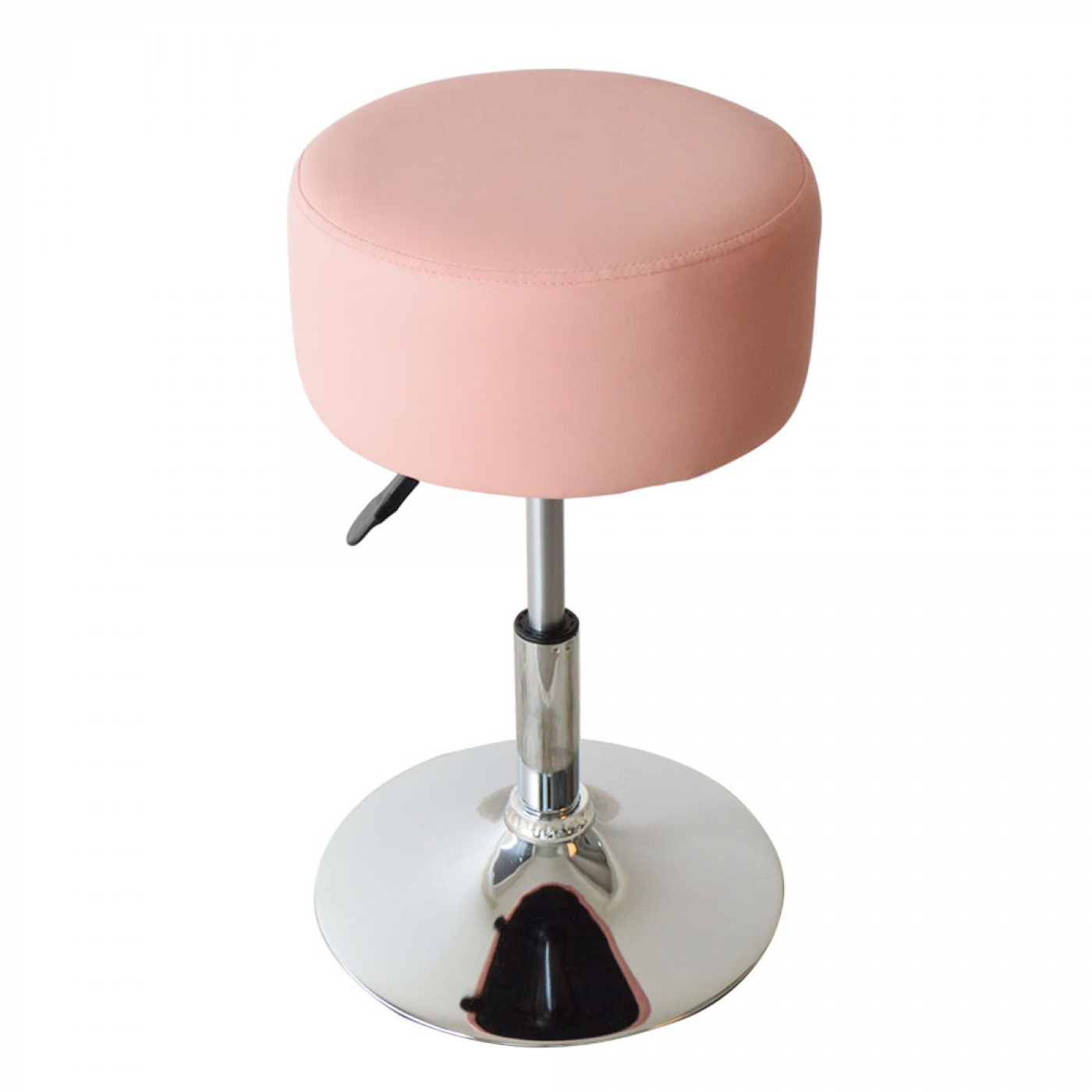 VDD Krukje - Retro Vintage - Industrieel - Kaptafel - Kruk Stoel - In Hoogte Verstelbaar tot 65 cm - Roze - alternatieve afbeelding