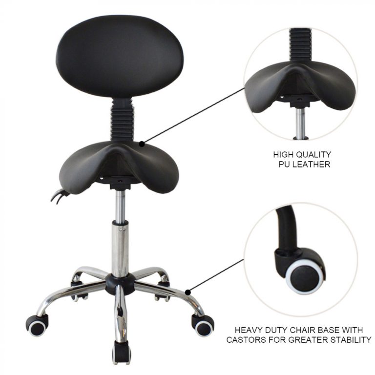 Zadelkruk rugleuning ergonomisch kantelbaar - kapperskruk - tabouret - hoogte verstelbaar - alternatieve afbeelding