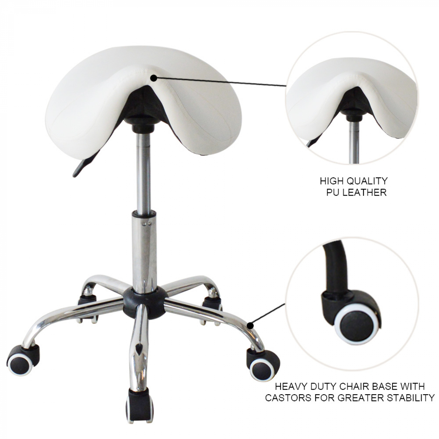 VDD Zadelkruk Ergonomisch - Kapperskruk - Werkkruk - Tabouret - Hoogte Instelbaar - Comfortabel - alternatieve afbeelding