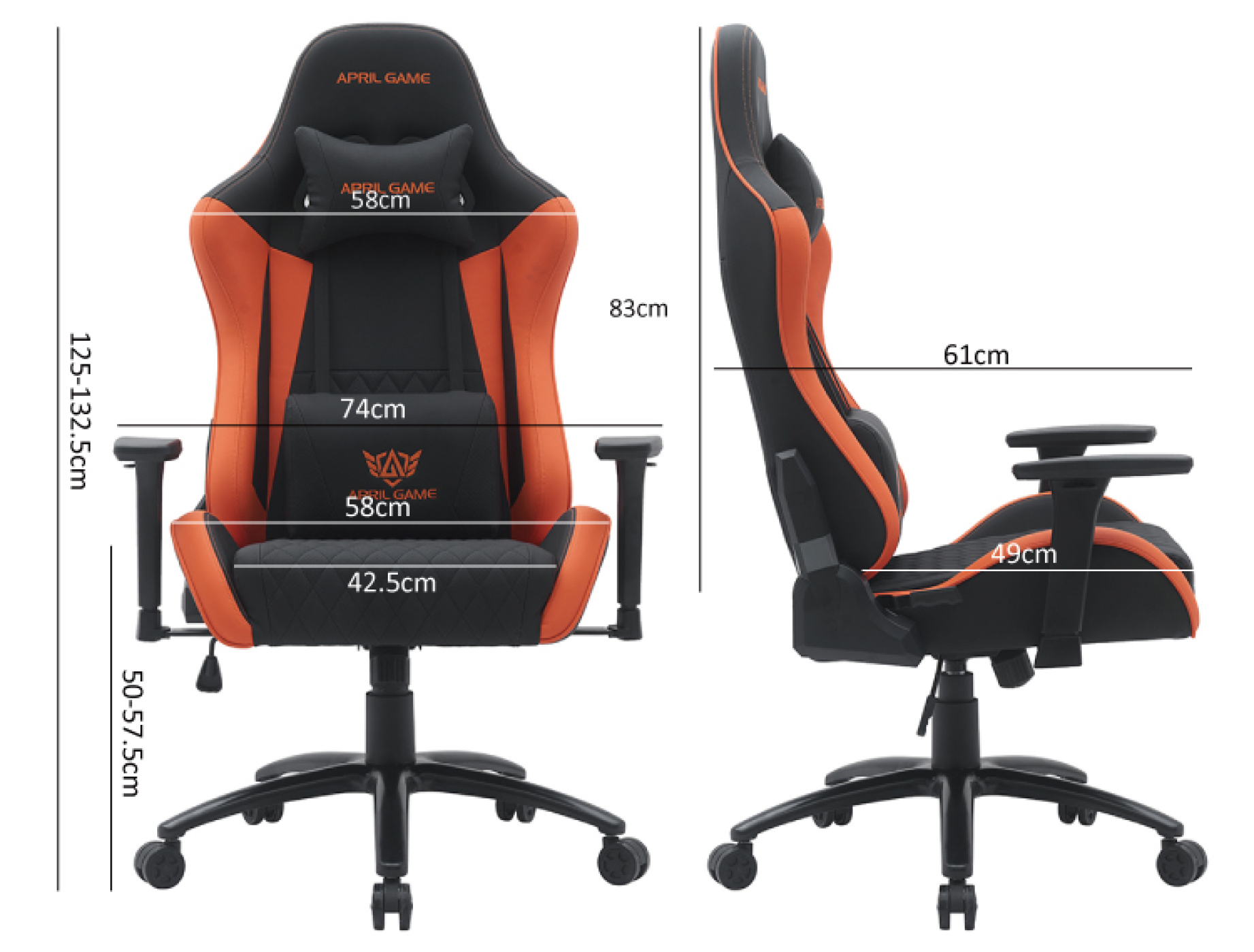 VDD Gaming - Gamestoel - Game stoel - Gamestoelen -  gamestoel voor grote mensen - rood - zwart - alternatieve afbeelding
