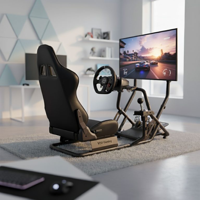 VDD Gaming GO Wheel Stand - Opvouwbare Racestuurstandaard - Zwart - Meubel-Plein