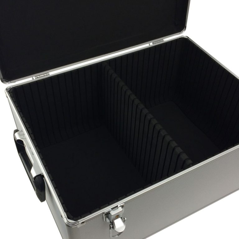 VDD Vinyl Opbergkoffer - Geschikt voor 200 st 7 inch Singles - Zilver