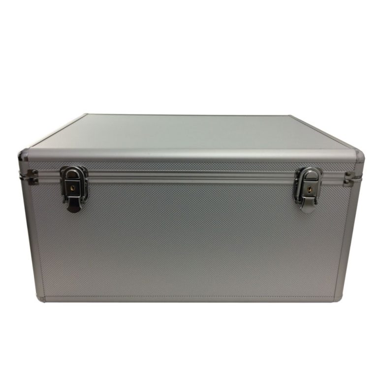 VDD Vinyl Opbergkoffer - Geschikt voor 200 st 7 inch Singles - Zilver - alternatieve afbeelding
