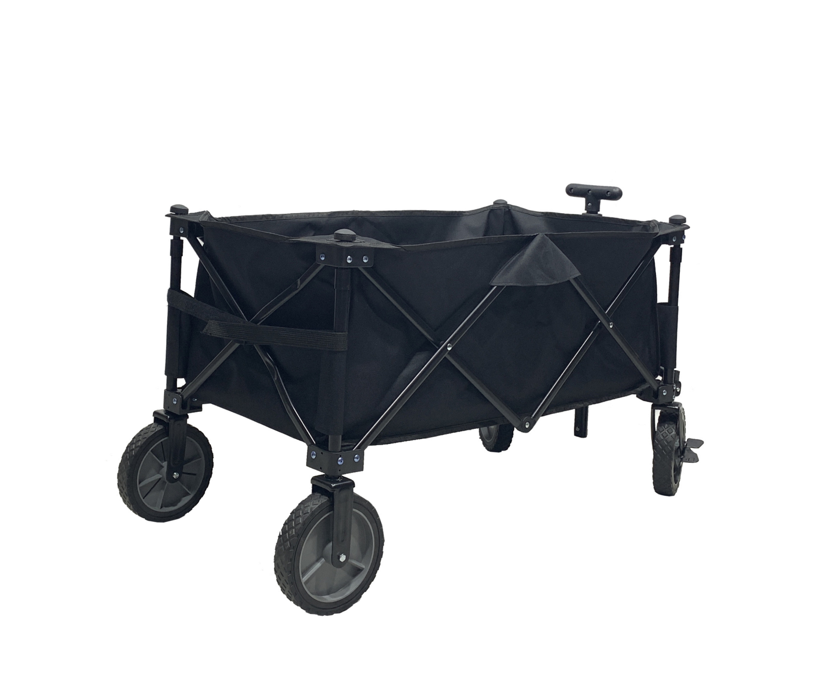 Bolderkar opvouwbaar - draaibare massieve wielen - bodemplaat - stevig frame - 80 kg belastbaar - alternatieve afbeelding