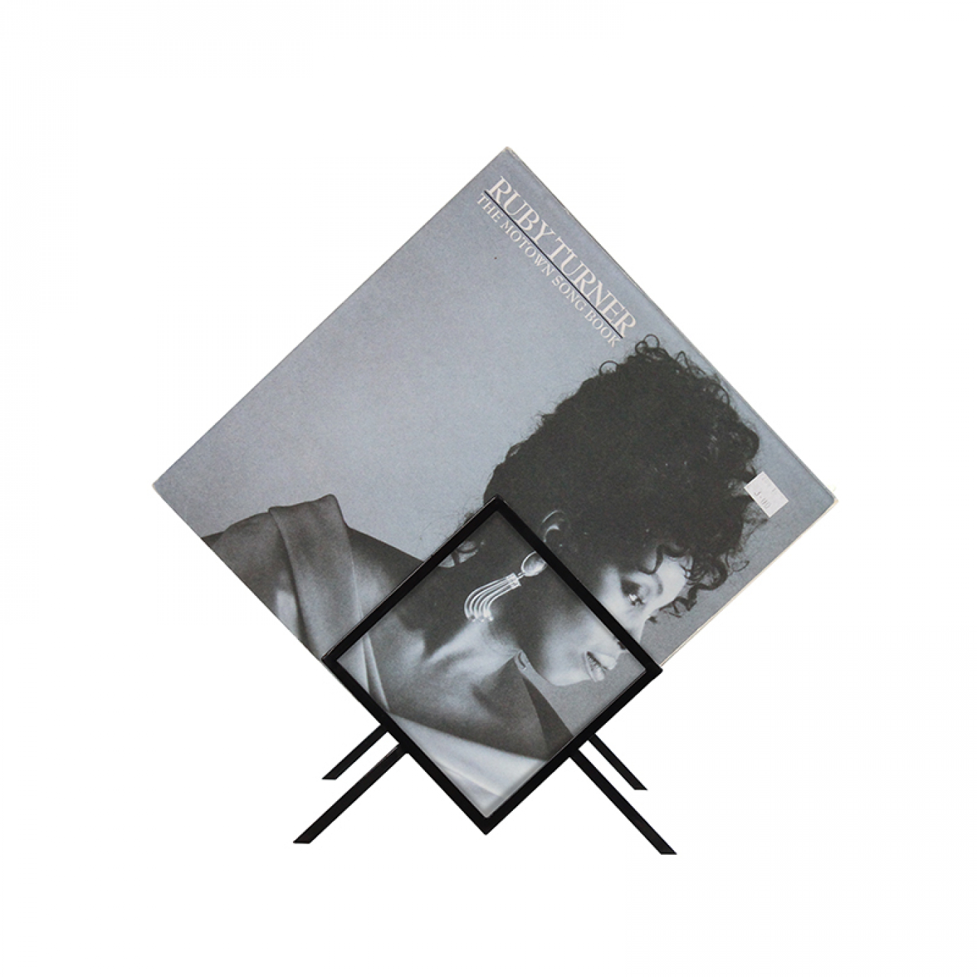 Lp platen opbergrek -  bladerrek voor opbergen tonen van 50 lp vinyl platen - alternatieve afbeelding