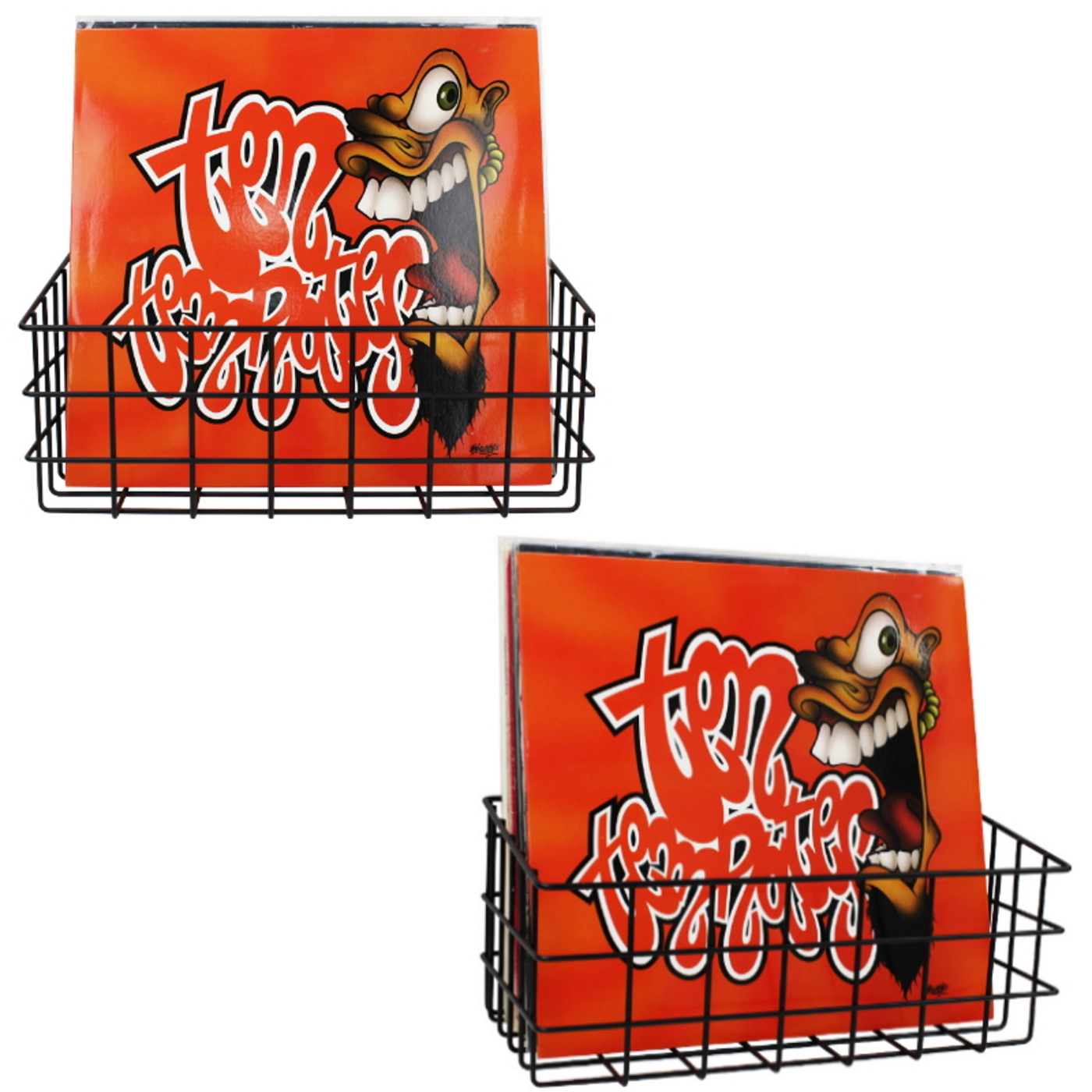 Lp vinyl platen opbergrek - wandrek opbergen lp vinyl platen tegen de muur - 2 stuks