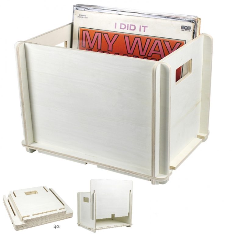 VDD Vinyl Opbergkist - Geschikt voor 40 tot 50 12 inch LP's - Hout