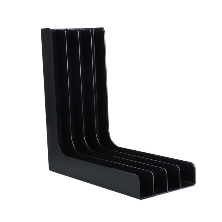 VDD Vinyl Opbergkast - Kast met 4 Vakken - 70 x 60 x 40 cm - Zwart - Meubel-Plein