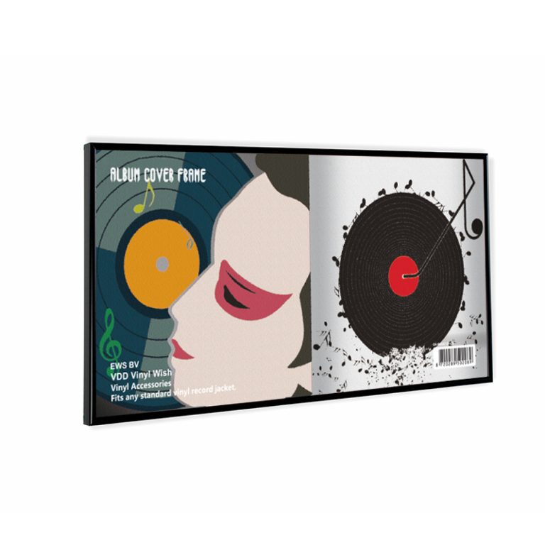 VDD Vinyl Wissellijst - Voor het inlijsten van 2 LP's - Hout - Zwart - alternatieve afbeelding