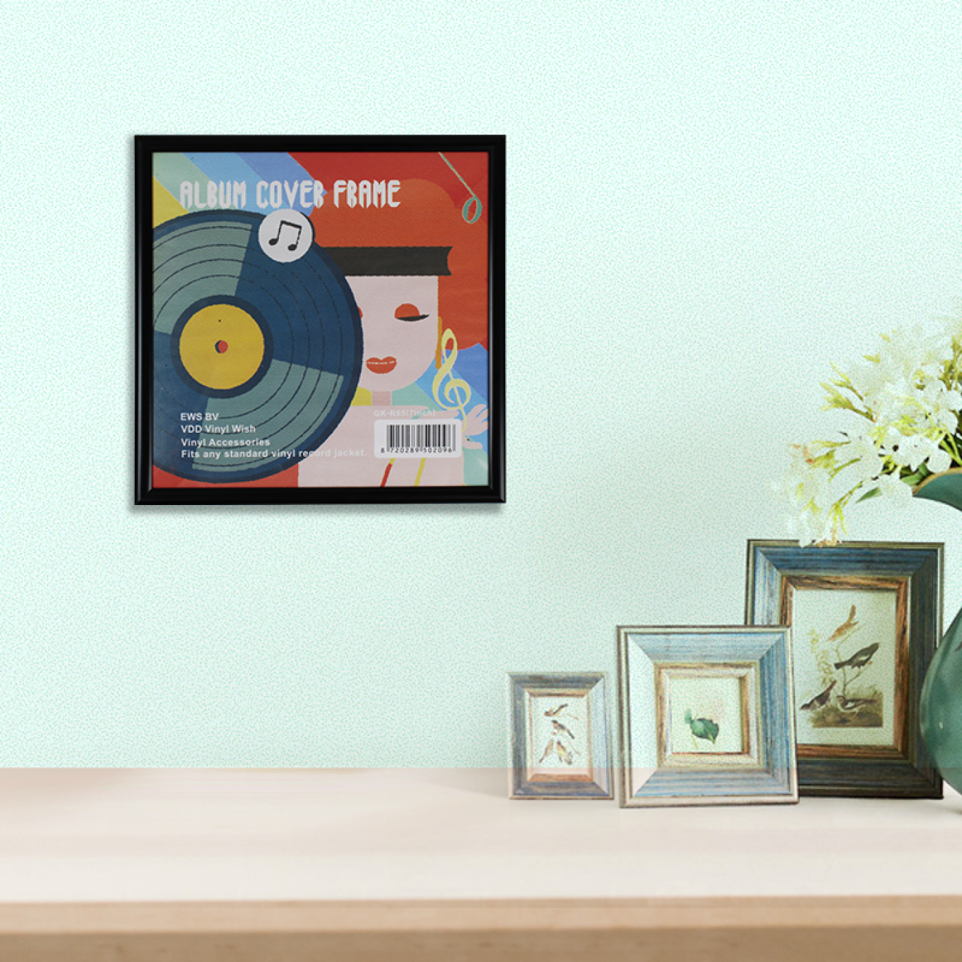 Lp Vinyl platen wissellijst voor 7 inch singles - inlijsten lp vinyl elpee single platen 7 inch - alternatieve afbeelding