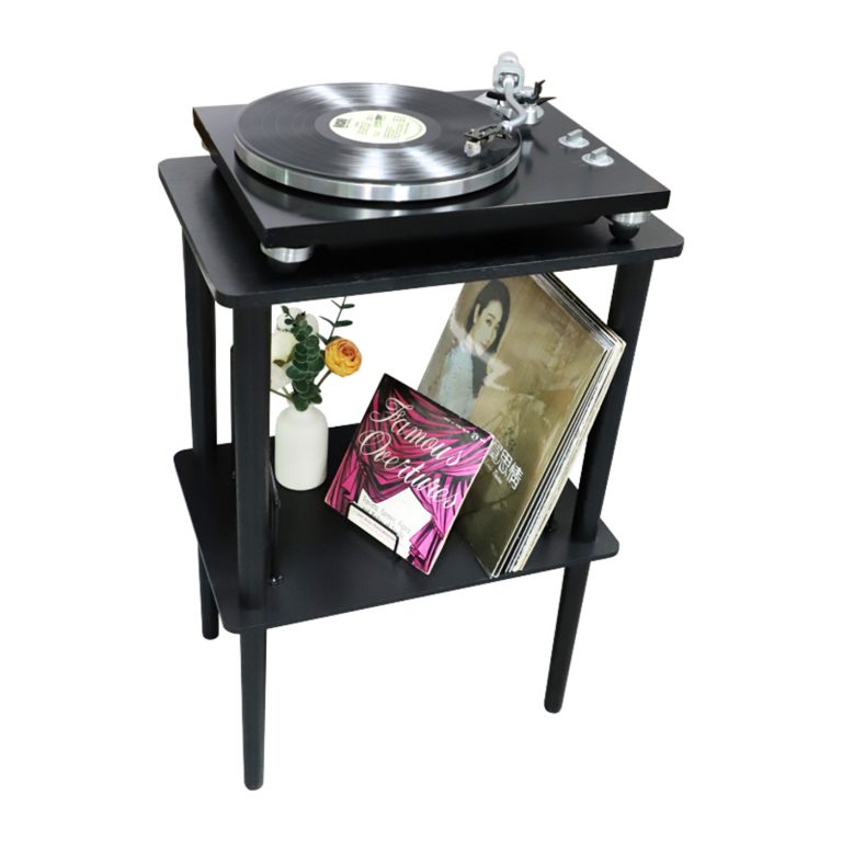 VDD Opbergmeubel voor Platenspeler - 72,5 x 50 x 35 cm - Zwart