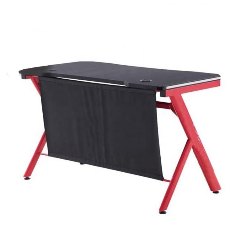 VDD Gaming Gamebureau Sirocco - Met LED Verlichting - Zwart/Rood