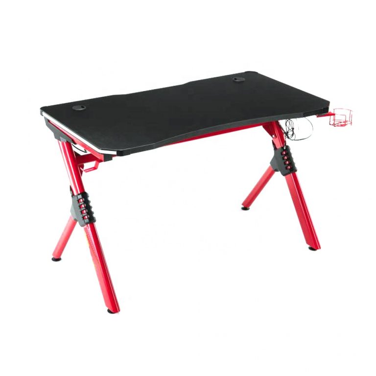 VDD Gaming Gamebureau Mistral - Met LED Verlichting - Zwart/Rood - alternatieve afbeelding