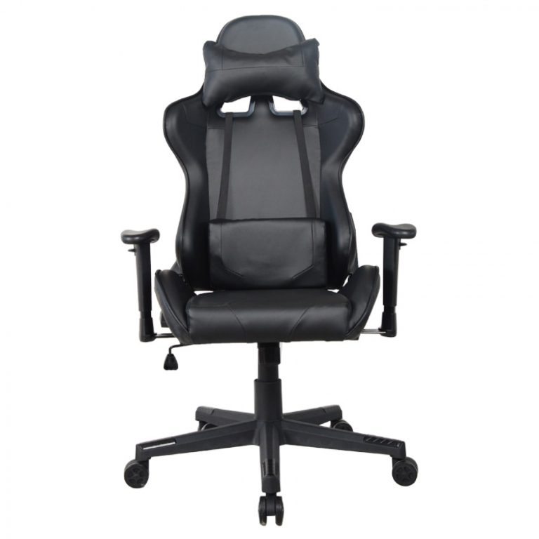 VDD Gamestoel Cyclone met Voetsteun in de kleur Zwart/Wit