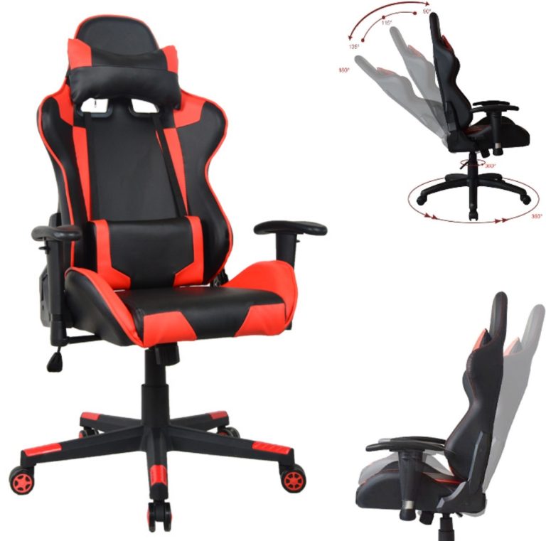 VDD Gaming Gamestoel Thomas - Ergonomische Gaming Stoel - Zwart/Rood