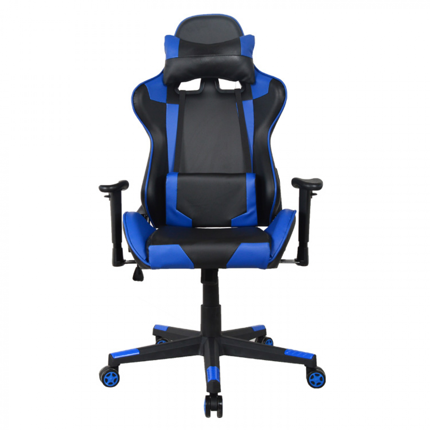Bureaustoel racing gaming chair style uitvoering high design Thomas zwart blauw - alternatieve afbeelding