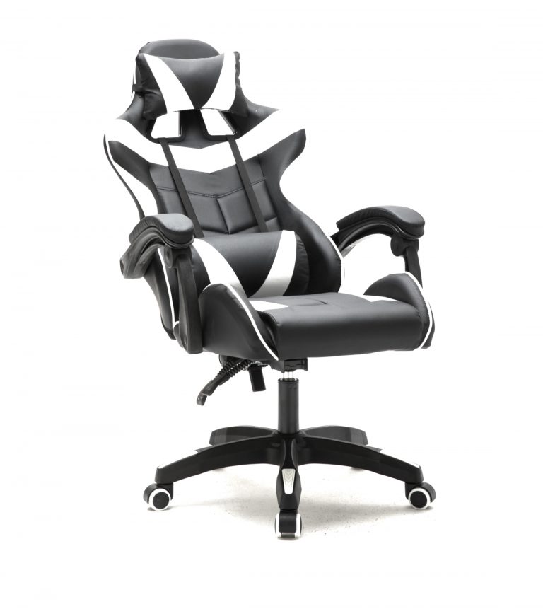 VDD Gaming Gamestoel Cyclone - Ergonomische Gaming Stoel - Zwart/Wit