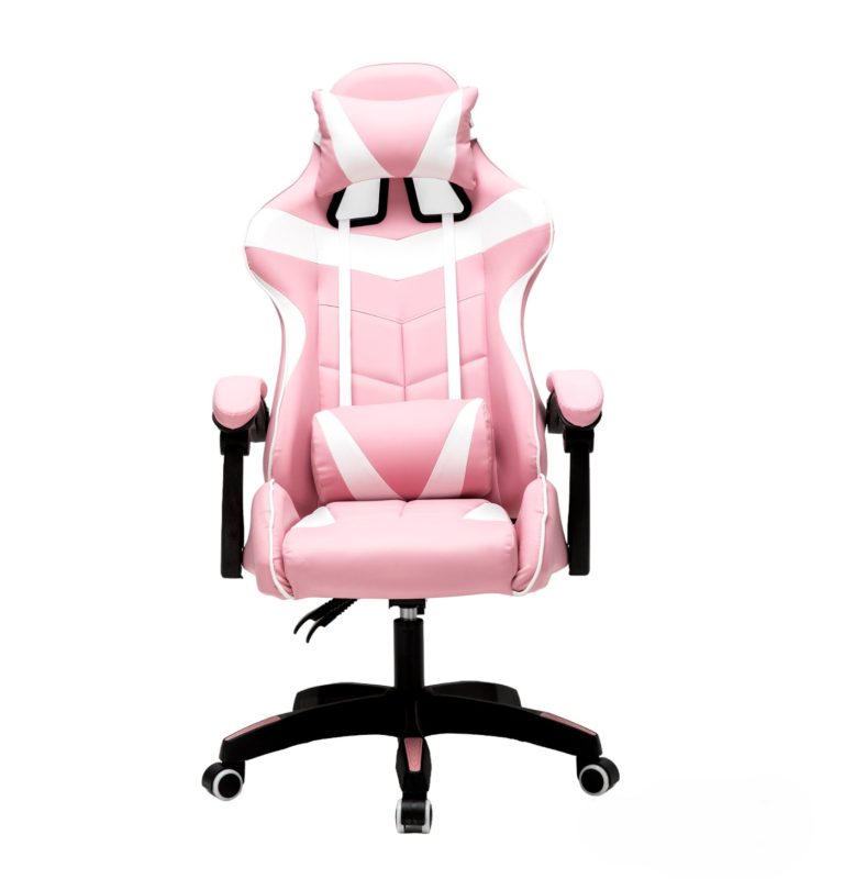 VDD Gaming Gamestoel Cyclone - Ergonomische Gaming Stoel - Roze/Wit