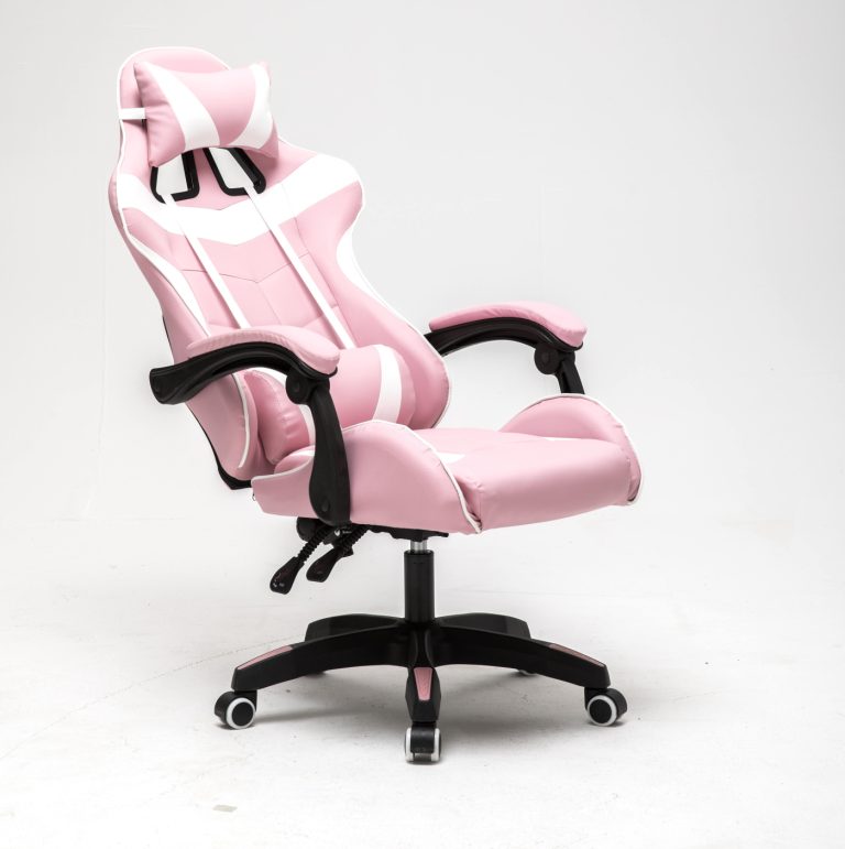 VDD Gaming Gamestoel Cyclone - Ergonomische Gaming Stoel - Roze/Wit - alternatieve afbeelding