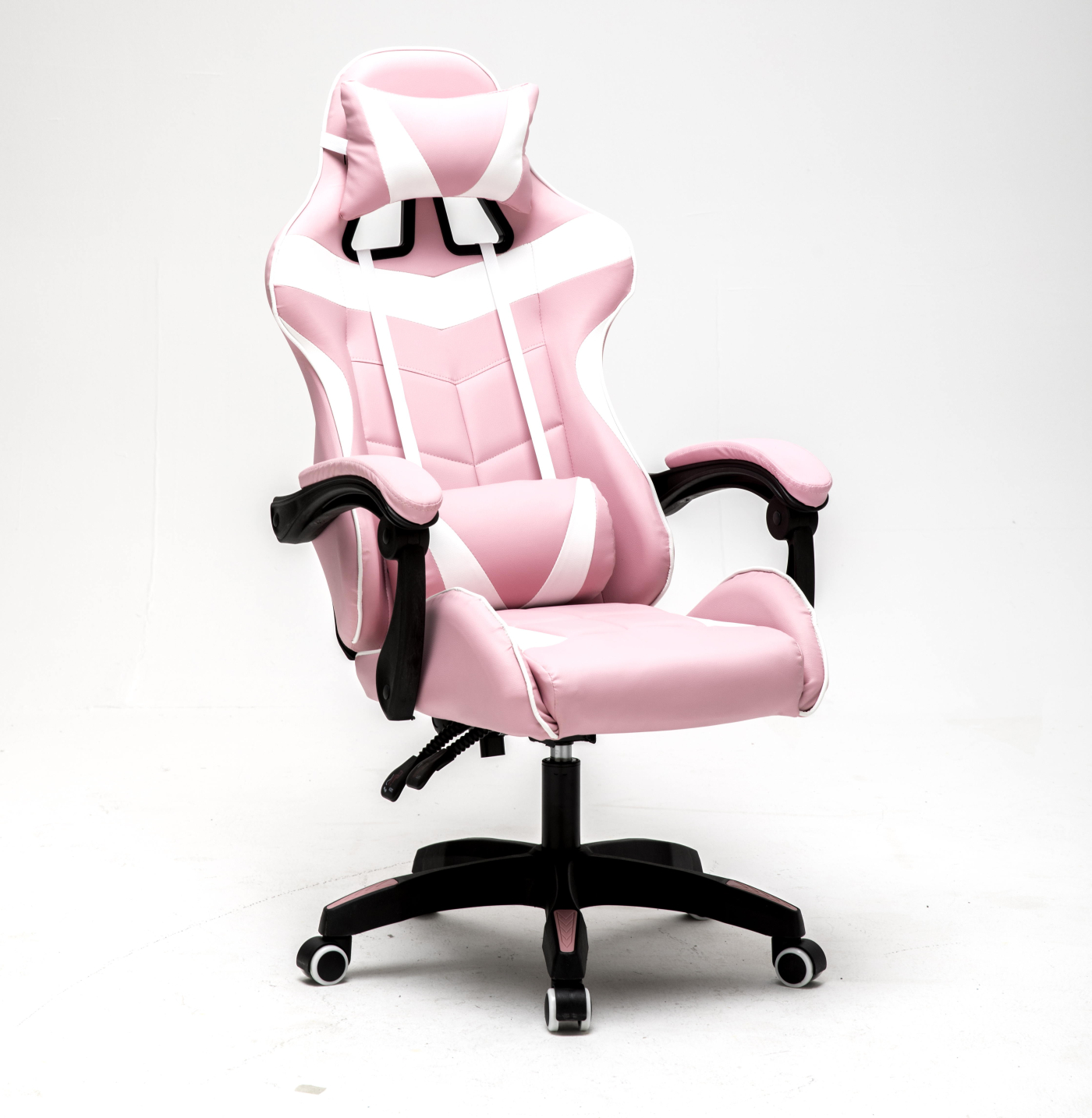 VDD - Gamestoel Cyclone - bureaustoel - racing gaming stoel - roze wit - Meubel-Plein VDD - Gamestoel Cyclone - bureaustoel - racing gaming stoel - roze wit - Meubel-Plein