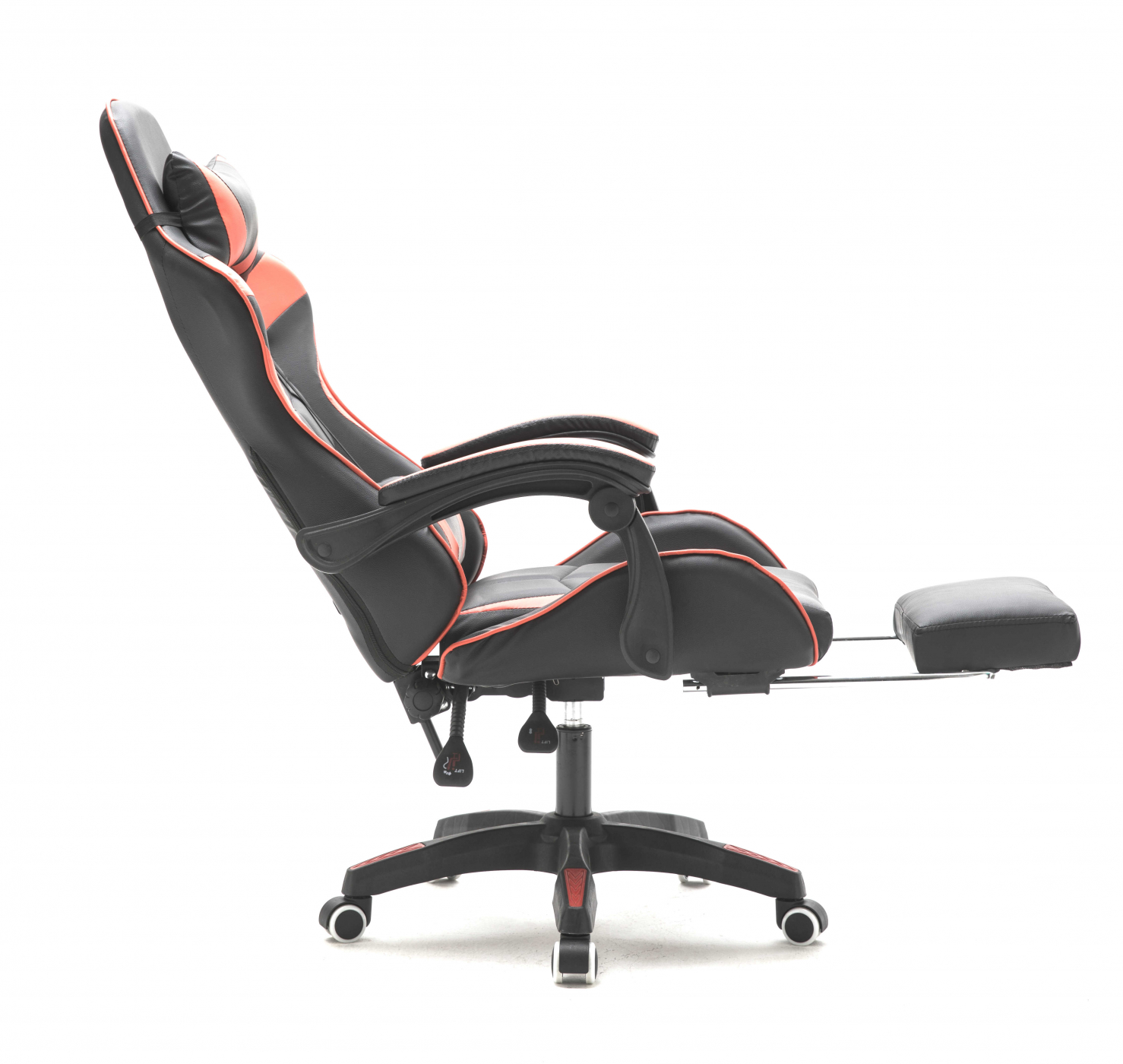 Gamestoel Cyclone met voetsteun - bureaustoel - racing gaming stoel - rood zwart - Meubel-Plein Gamestoel Cyclone met voetsteun - bureaustoel - racing gaming stoel - rood zwart - Meubel-Plein
