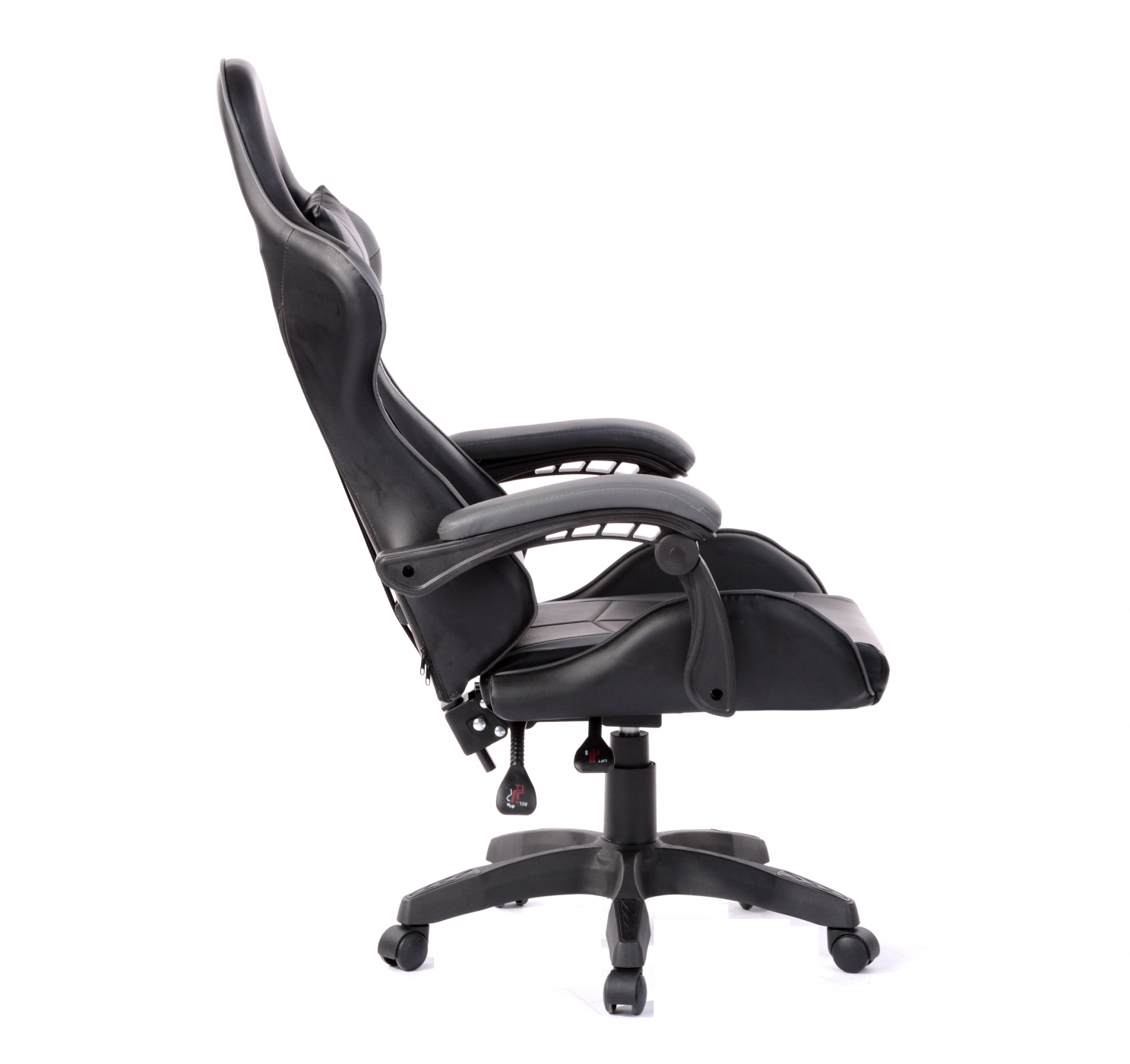 Gamestoel Cyclone - bureaustoel - racing gaming stoel - zwart grijs - alternatieve afbeelding