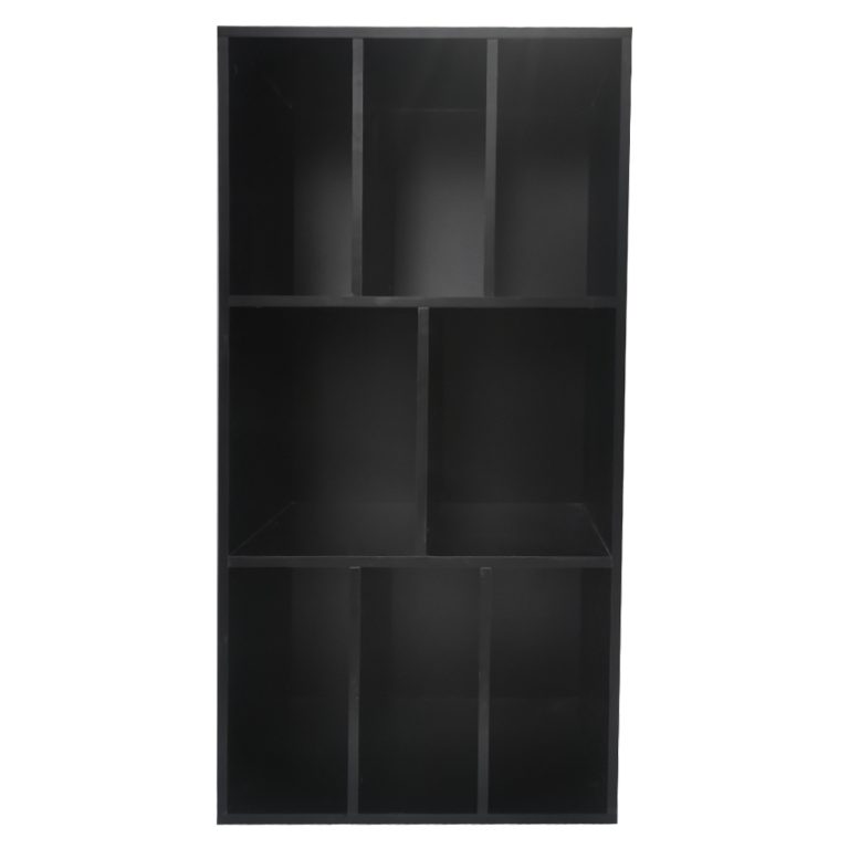 VDD Vinyl Opbergkast - Kast met 8 Vakken - 114 x 60 x 40 cm - Zwart