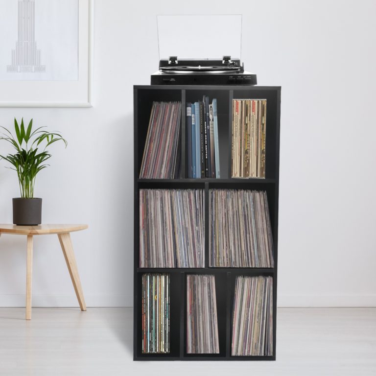 VDD Vinyl Opbergkast - Kast met 8 Vakken - 114 x 60 x 40 cm - Zwart - alternatieve afbeelding