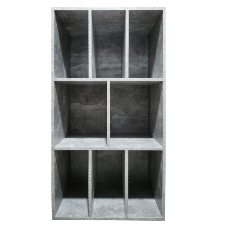 VDD Vinyl Opbergkast - Kast met 8 Vakken - 114 x 60 x 40 cm - Grijs