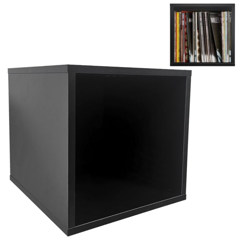 VDD Vinyl Opbergkast - Opbergkubus - 36 x 36 x 34,5 cm - Zwart