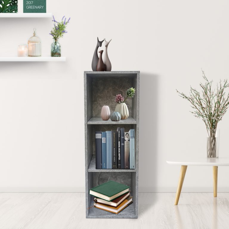 VDD Vakkie Vakkenkast met 3 Vakken - 105 cm x 33 cm x 34,5 cm - Grijs - alternatieve afbeelding