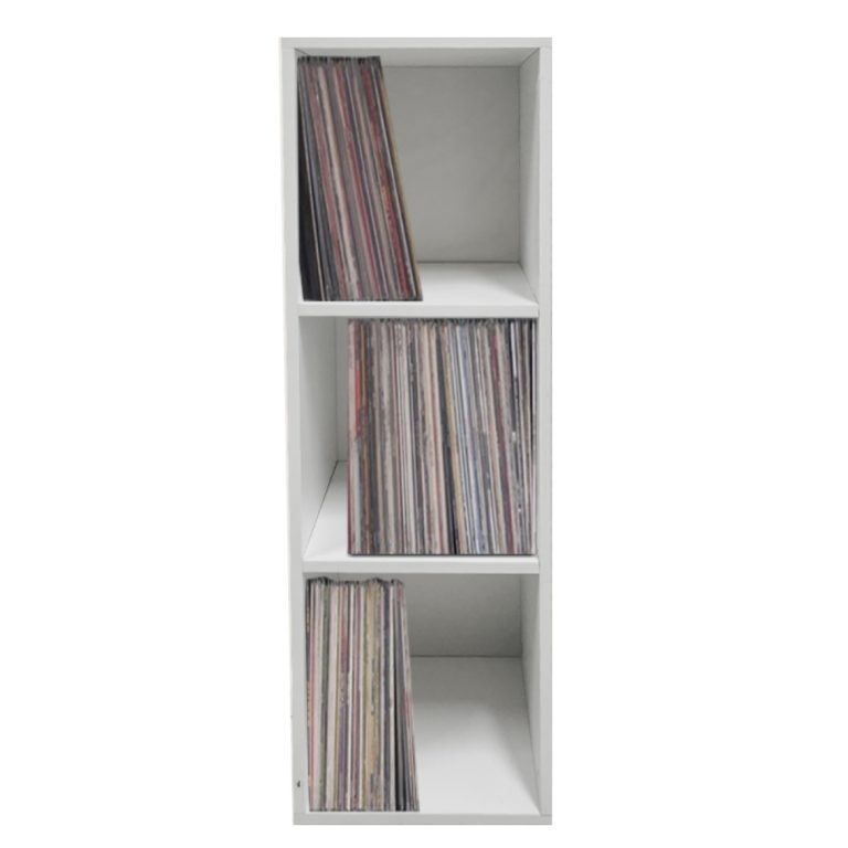 VDD Vinyl Opbergkast - Kast met 3 Vakken - 105 x 36 x 34,5 cm - Wit