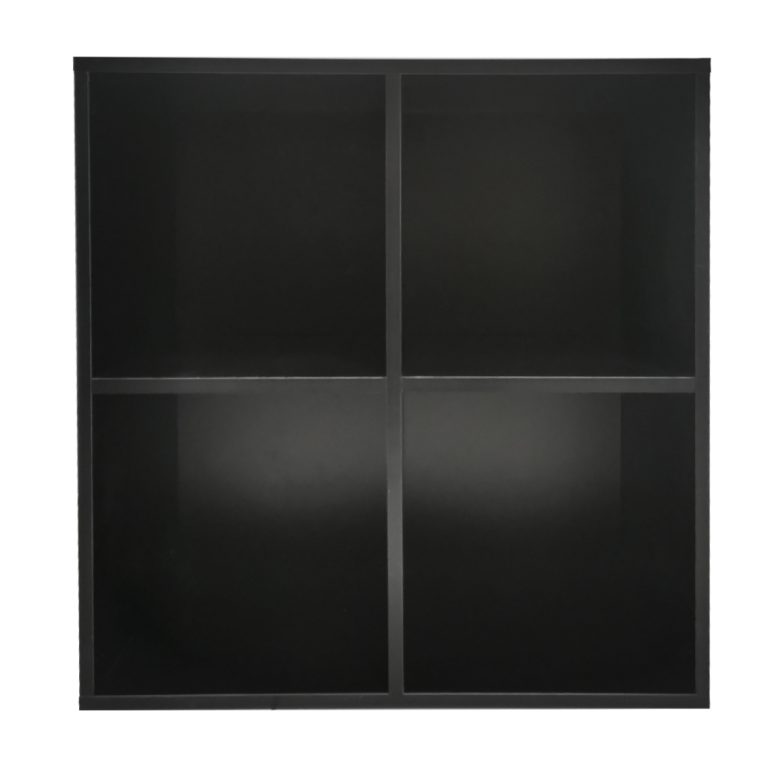 VDD Vakkie Vakkenkast met 4 Vakken - 70,5 x 70,5 x 34,5 - Zwart