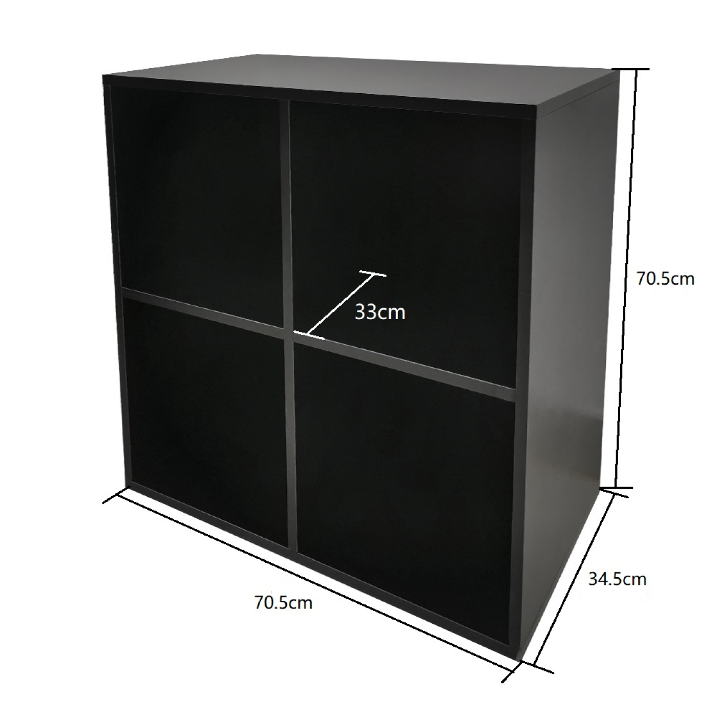 Platen vinyl lp opbergkast - opbergen lp vinyl platen - boekenkast - 4 vakken - zwart - Meubel-Plein Platen vinyl lp opbergkast - opbergen lp vinyl platen - boekenkast - 4 vakken - zwart - Meubel-Plein