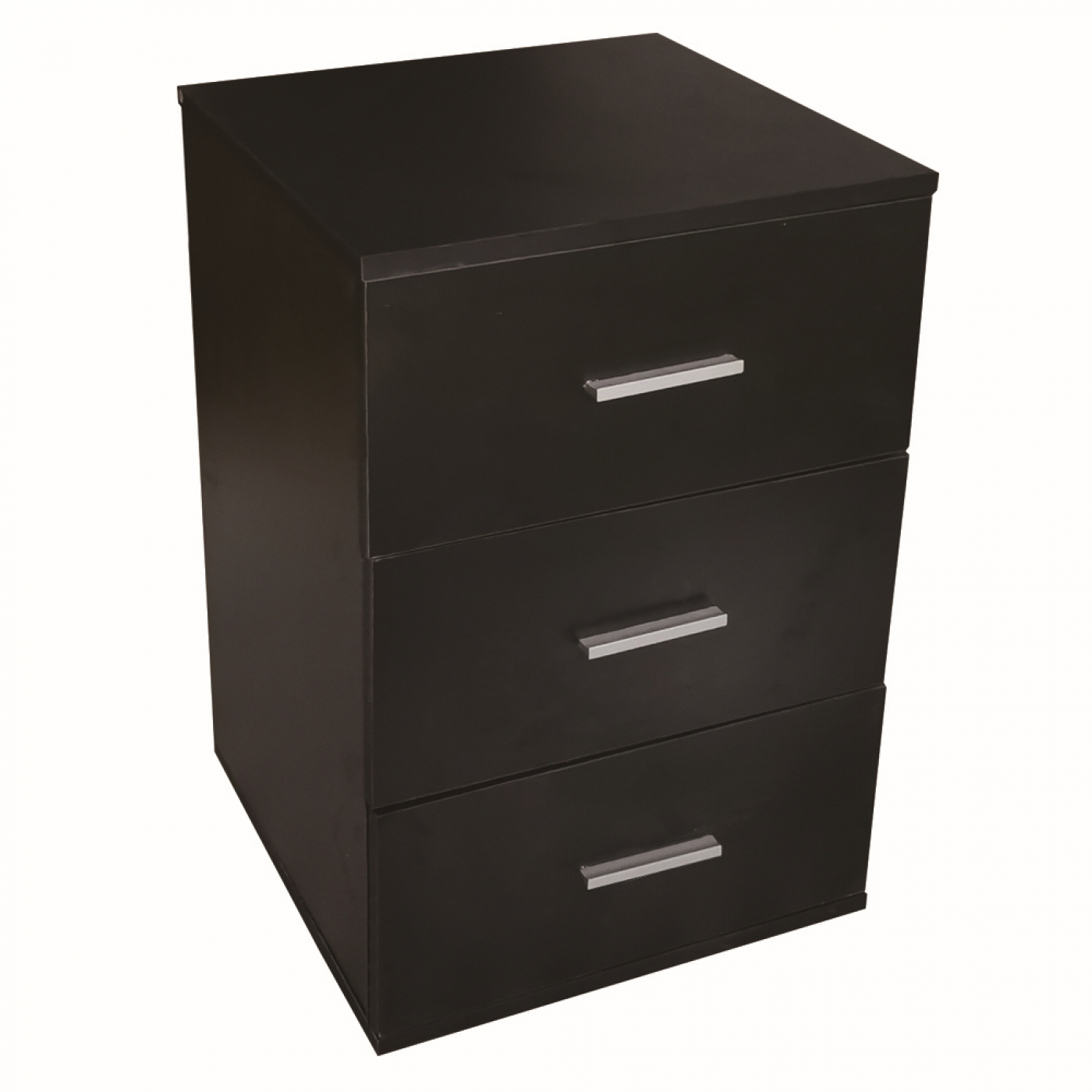 Nachtkastje halkastje 3 lades 63 cm hoog zwart - Meubel-Plein Nachtkastje halkastje 3 lades 63 cm hoog zwart - Meubel-Plein