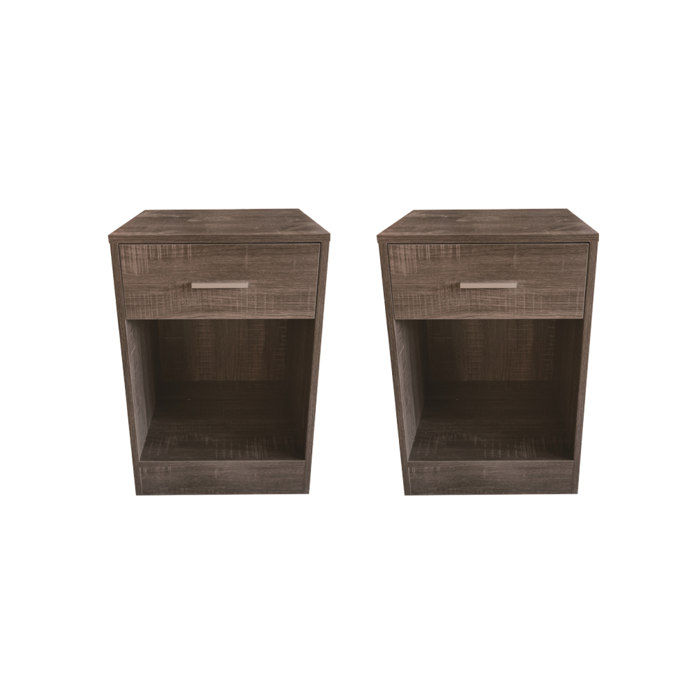 VDD - Nachtkastje - Nachtkastje set van 2 - Nachtkastjes - Nachtkastje grijs - Nachtkastje hout - Nachtkastjes grijs