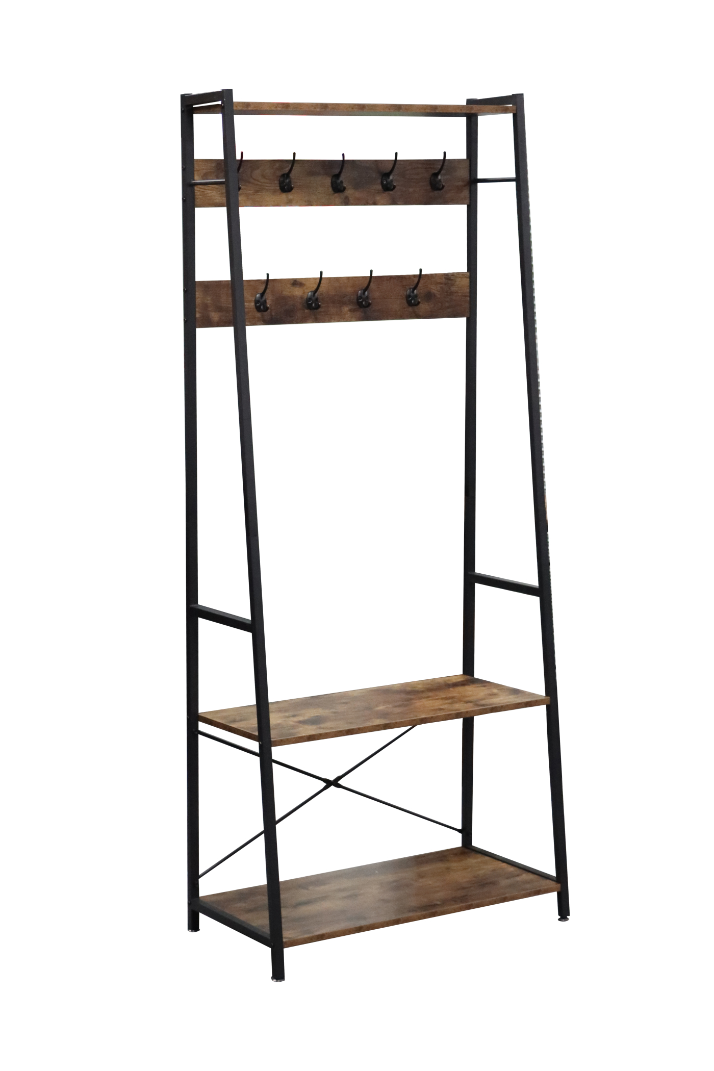 Industriële Kapstok met Bankje en Schoenenplank - Stoer en Stijlvol! - Meubel-Plein Industriële Kapstok met Bankje en Schoenenplank - Stoer en Stijlvol! - Meubel-Plein