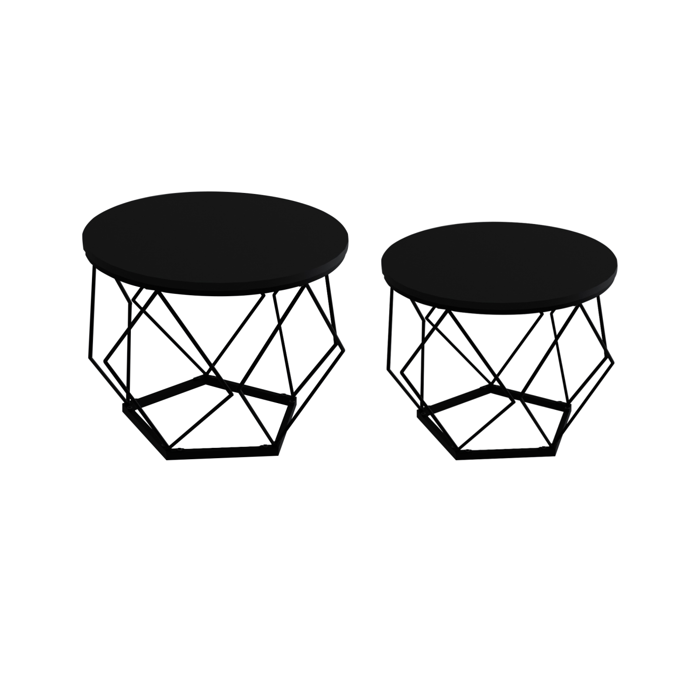 VDD - bijzettafeltje industrieel vintage stijl - salontafels - set van 2