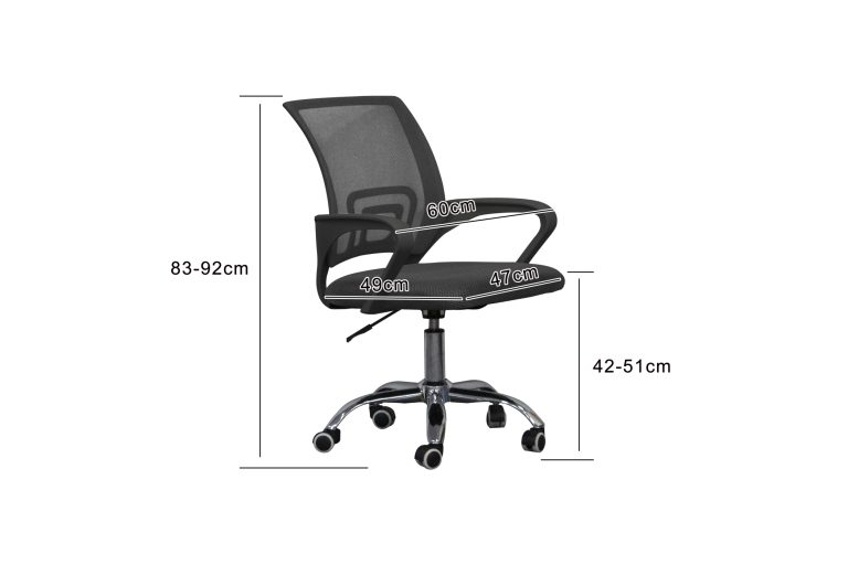 VDD Ergonomische Gamestoel in de kleur Zwart met Mesh Stof