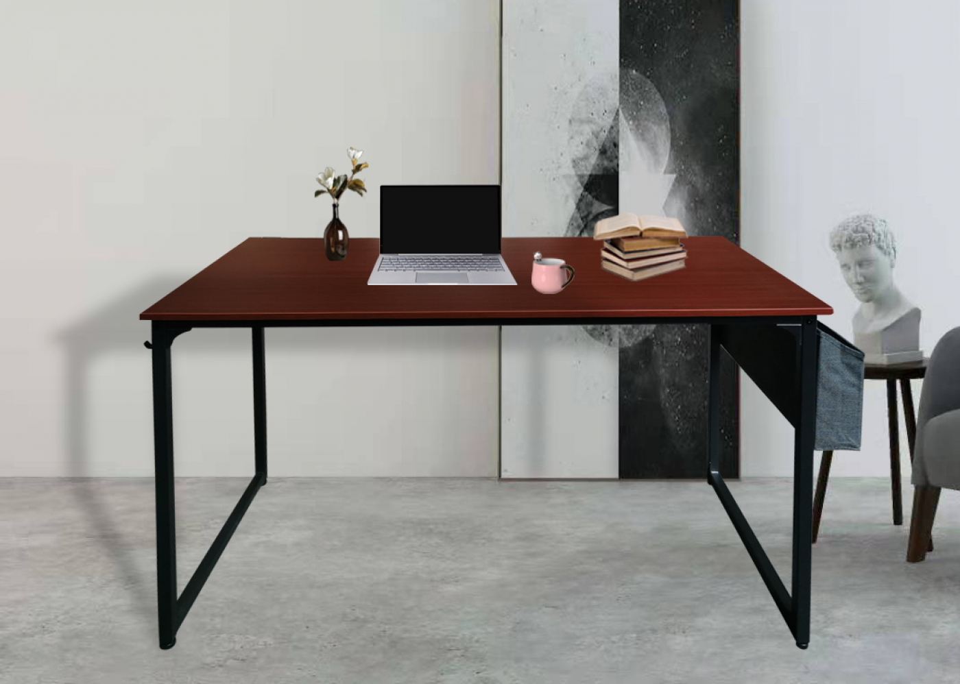 Bureau Stoer - computertafel - laptoptafel - 120 cm breed - vintage bruin - alternatieve afbeelding