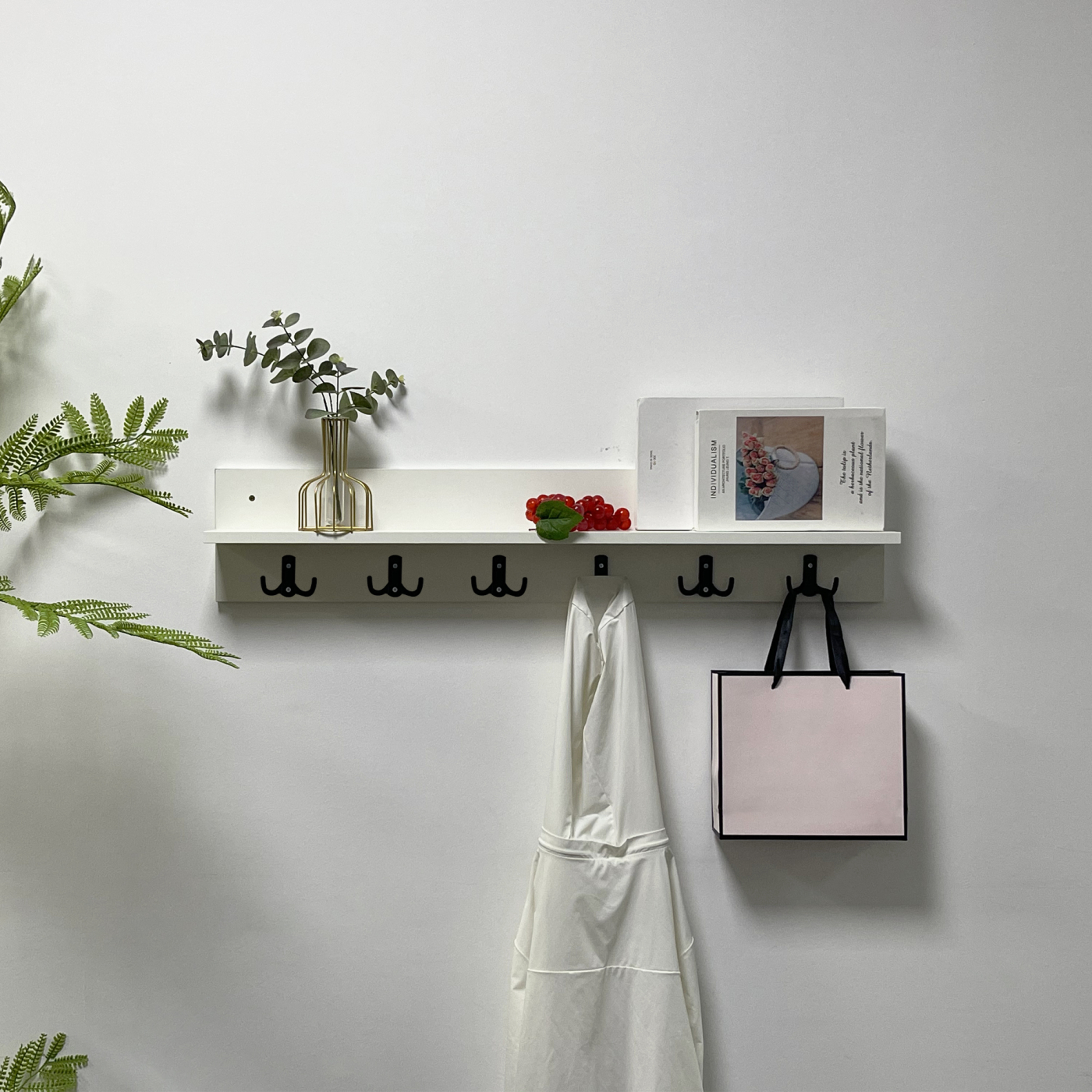 VDD - wandkaptstop - opbergplank - functioneel - stijlvol - wit - alternatieve afbeelding