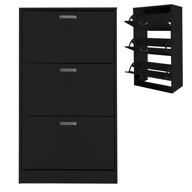 VDD – Vakkenkast – Vakken Kast – Vakkenkast Open – Wandkast – Vakkenkast Zwart – 50x30x130 cm – Zwart - Meubel-Plein