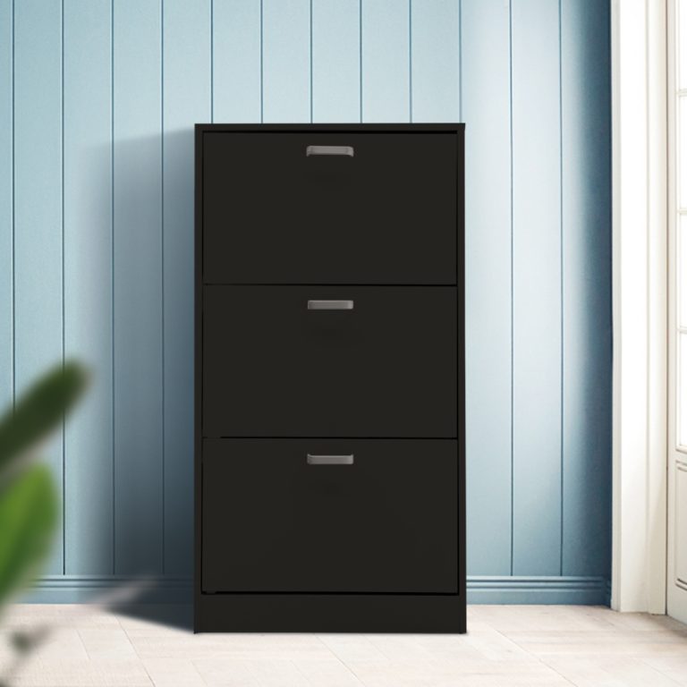 VDD – Vakkenkast – Vakken Kast – Vakkenkast Open – Wandkast – Vakkenkast Zwart – 50x30x130 cm – Zwart - Meubel-Plein