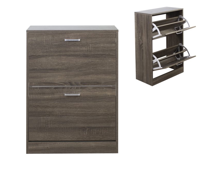 Nachtkastje halkastje 3 lades 63 cm hoog zwart - Meubel-Plein
