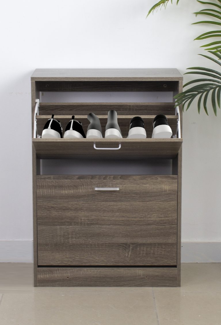 Nachtkastje halkastje 3 lades 63 cm hoog zwart - Meubel-Plein