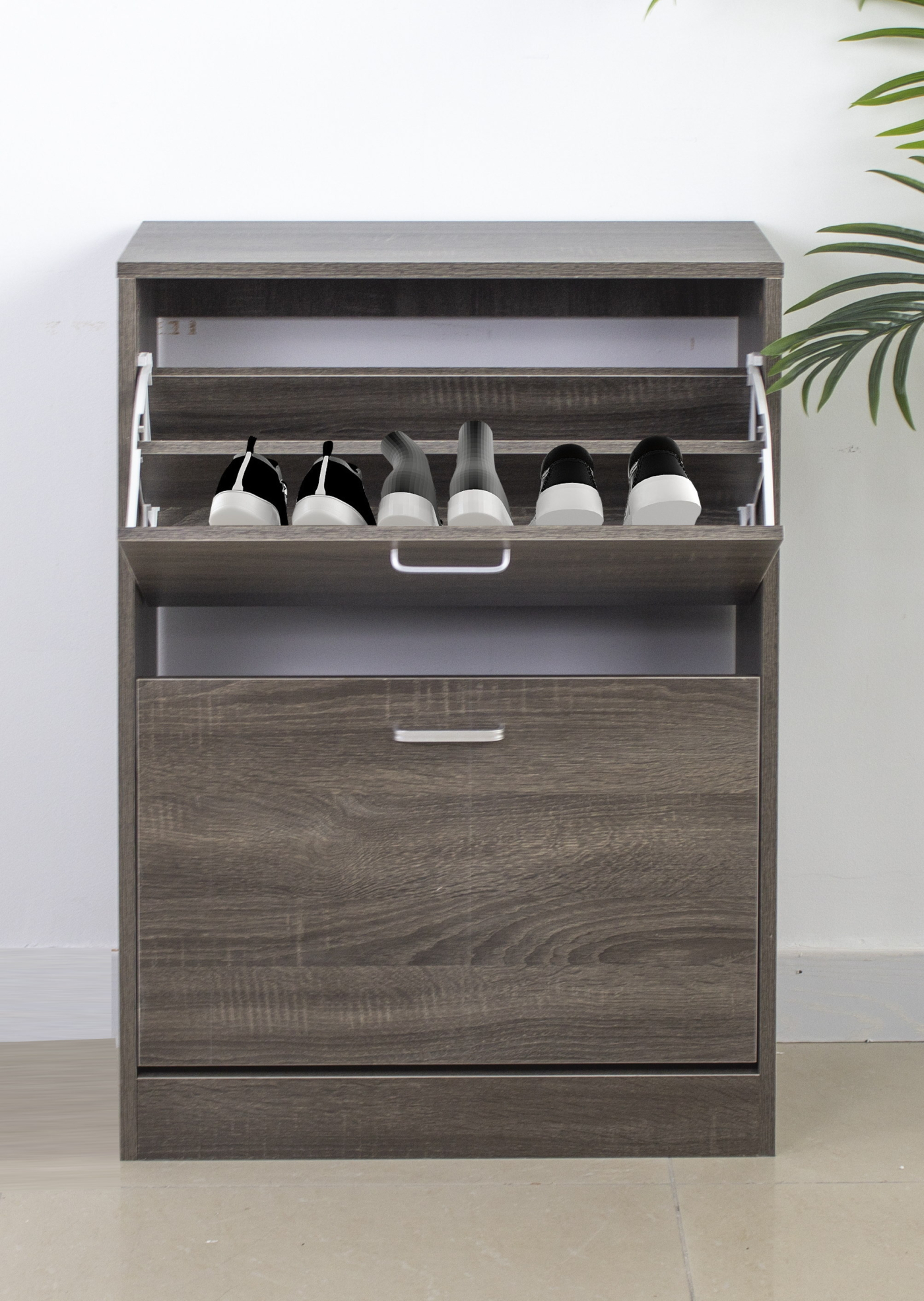 Schoenenkast - schoenenrek - 2 vakken - alternatieve afbeelding